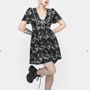 Disturbia Nightbloom Collared Mini Dress NWT